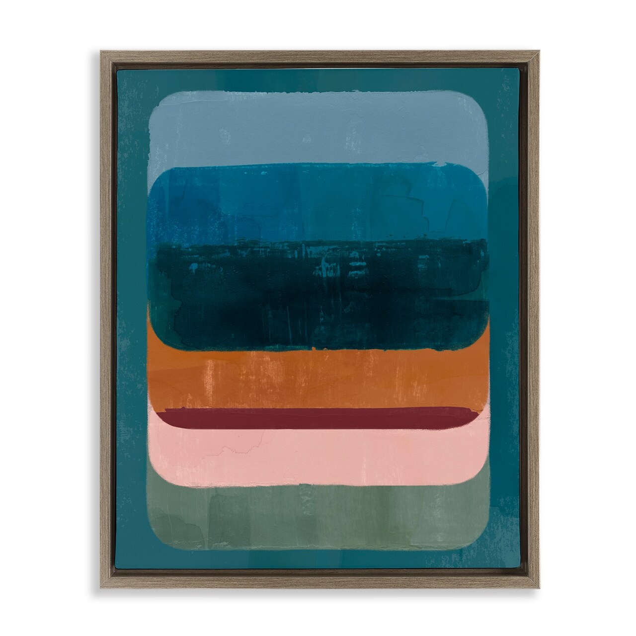 Stupell Industries Southwestern Inspired Pattern Floater Framed Canvas Wall Art Design by Victoria Barnes